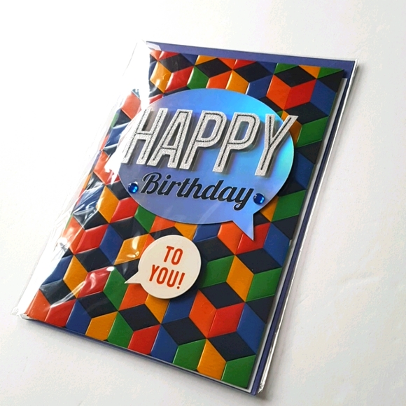 2 pcs C R Gibson Luxury Card Happy Birthday to You (1 Card with Envelope) - Picture 4 of 11